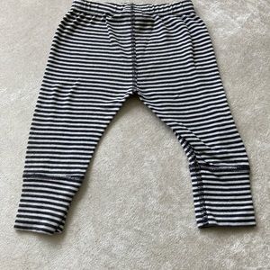 Hanna Anderson black and white striped leggings